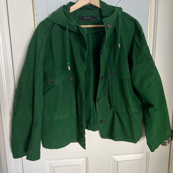 Zara Basics Green Parka - Picture 3 of 3